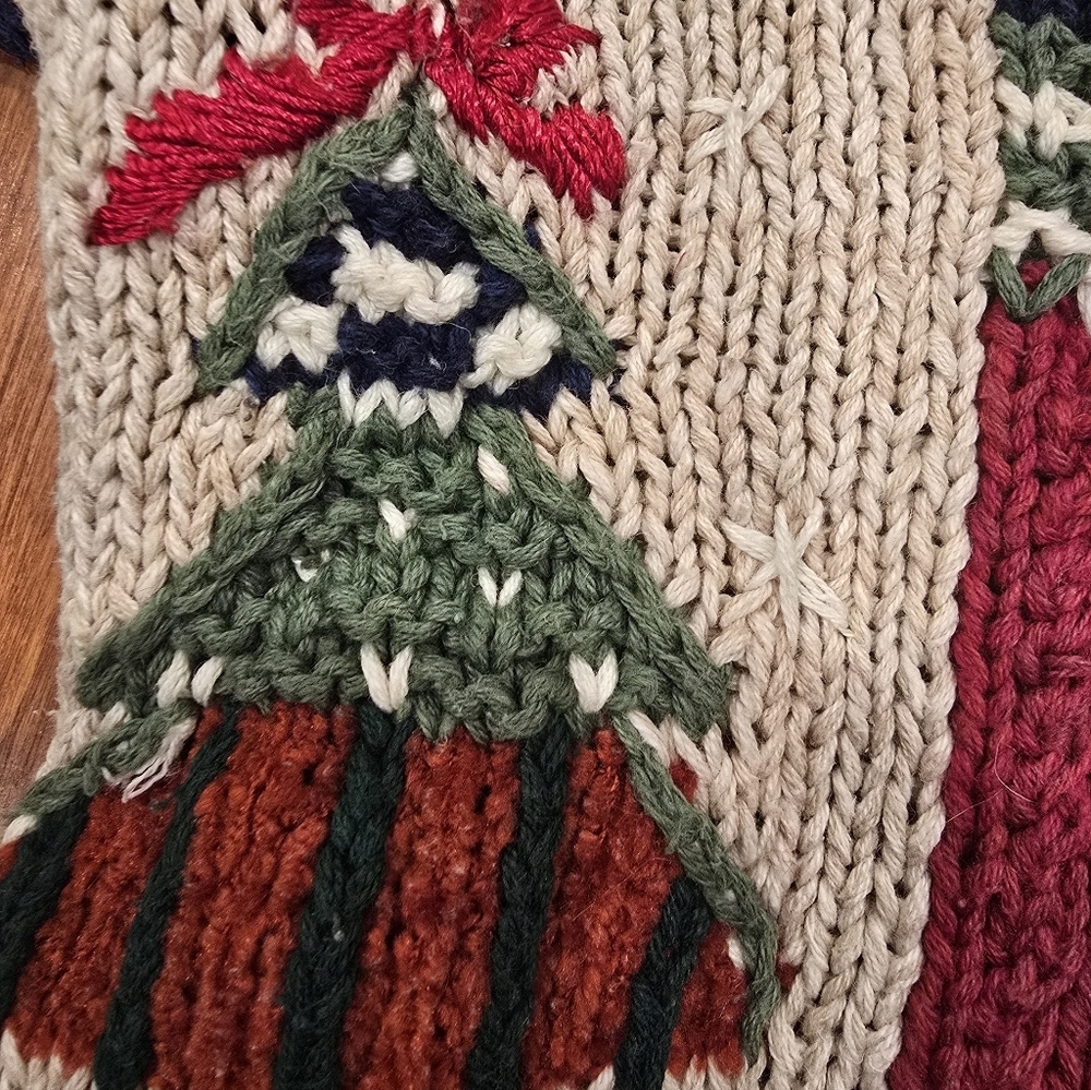 Vtg Heirloom Collectibles Christmas Chunky Cardigan Sweater Size M - Picture 9 of 11